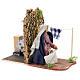 Woman hanging laundry, animated 7 cm Neapolitan nativity s3