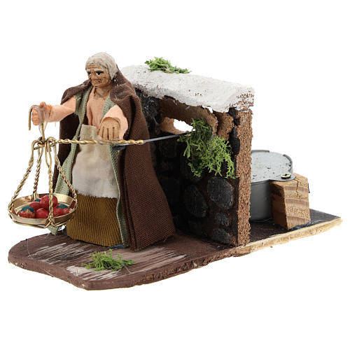 Farmer with scale, animated 7 cm Neapolitan nativity 2