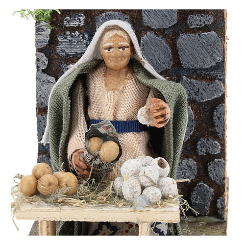 Egg seller, animated 7 cm Neapolitan nativity 2