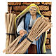 Bäuerin mit Stroh bewegte Krippenfigur Neapolitanische Krippe, 7 cm s2