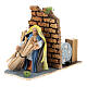 Bäuerin mit Stroh bewegte Krippenfigur Neapolitanische Krippe, 7 cm s3