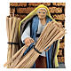 Farmer with straw, animated 7 cm Neapolitan nativity s2