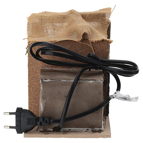 Shepherd with bags of flour, animated 8 cm Neapolitan nativity 4