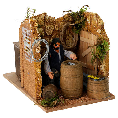 Moving shopkeeper for Neapolitan Nativity Scene of 8 cm 2