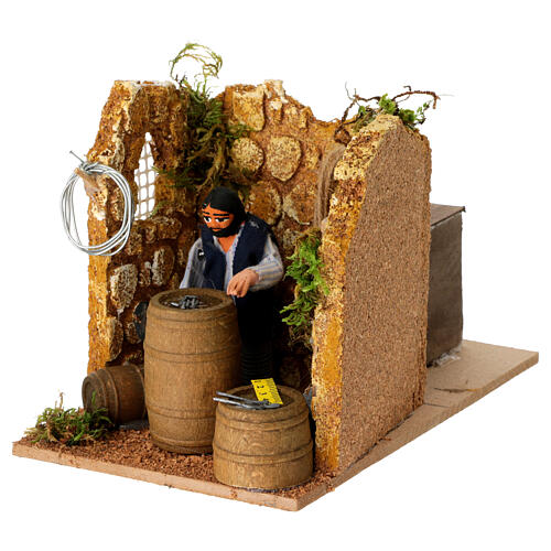 Moving shopkeeper for Neapolitan Nativity Scene of 8 cm 3