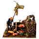 Moving man roasting a pig for Nativity Scene 8 cm s1