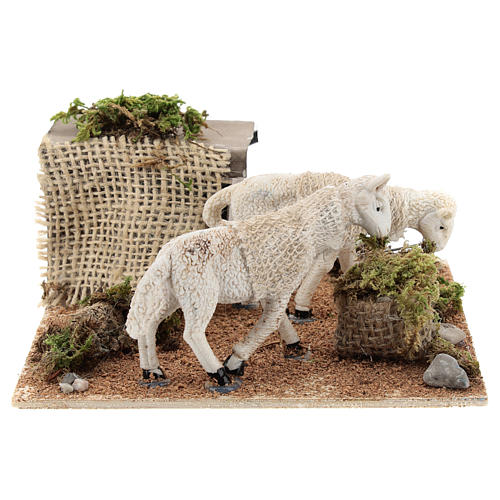 Moving grazing sheep for Neapolitan Nativity scene of 6 cm 1