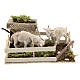 Sheep grazing in pen, animated 6 cm Neapolitan nativity s1