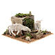 Sheep eating hay animated Neapolitan nativity 6 cm s3