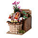 Woman cooking artichokes moving Nativity scene 10 cm s2