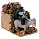 Boy riding a donkey, animated nativity figure 10 cm s3