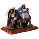 Natividade com burro para presépio com figuras altura média 12 cm, medidas: 20x15x15 cm s3