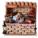 Bread saleswoman, animated figurine for Nativity Scene with characters of 6 cm, 15x15x10 cm s1
