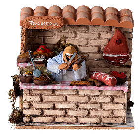 Scenografia szopki – Sprzedawczyni chleba 6 cm, poruszająca się, 13x14x10 cm