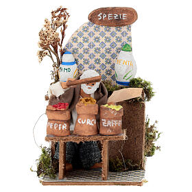 Venditore spezie movimento 10 cm 15X10X15 cm