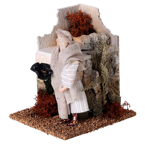 Arabski kupiec - ruchoma figurka do szopki 12 cm, 15x10x10 cm 3