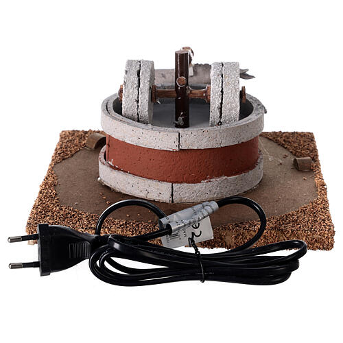 Mó com burro 10x20x20 cm movimento para presépio napolitano com figuras de 6 cm 4