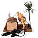 Camel with camel driver with movement for nativity scene 12 cm 25x20x15 cm s4