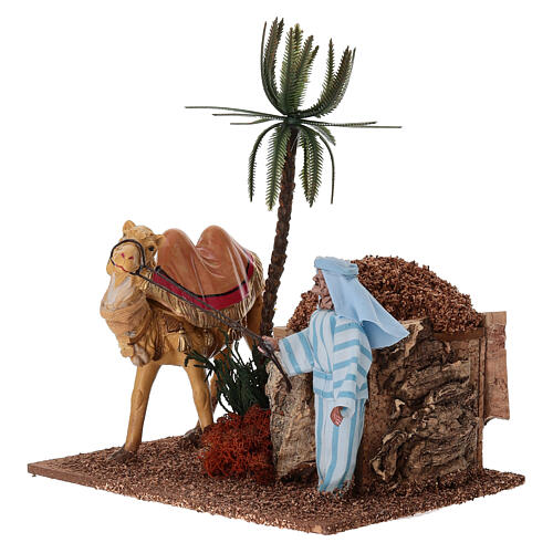 Camel with driver animated nativity 12 cm 25x20x15 cm 2