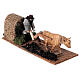 Farmer with ox animated, 12 cm nativity 10x10x30 cm s3