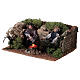 Bivouac with fire effect and men in motion for Nativity Scene with 12 cm characters s2