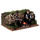 Bivouac with fire effect and men in motion for Nativity Scene with 12 cm characters s3
