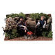 Men camping with flame effect animated for 12 cm nativity s1