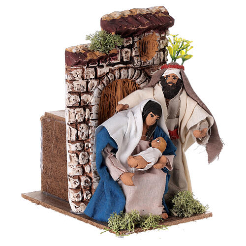 Nativity with motion for Nativity Scene of 10-12 cm, moss and terracotta, 15x10x15 cm 3