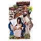 Nativity with motion for Nativity Scene of 10-12 cm, moss and terracotta, 15x10x15 cm s1