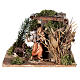 Donna con bimbo e cane presepe Moranduzzo movimento 10 cm s1