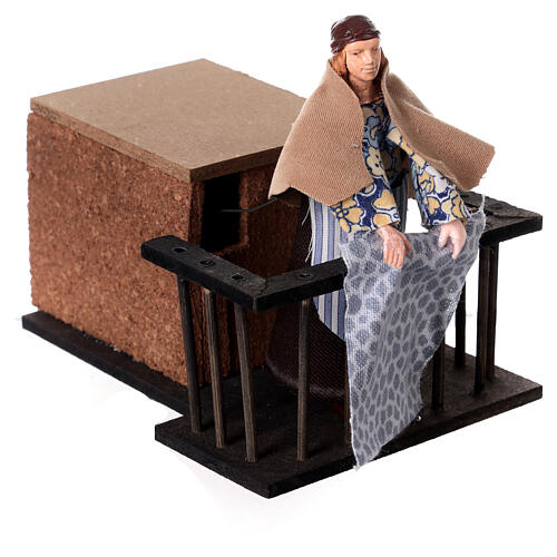 Woman on the balcony, animated character for 12 cm Nativity Scene 3
