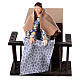 Mulher no balcão movimento roupas para presépio com figuras de 12 cm s1