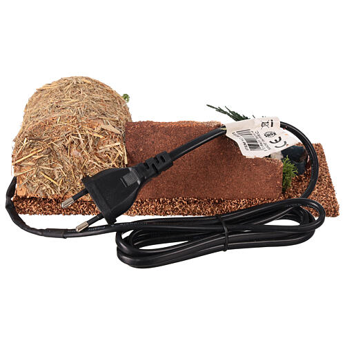 Shepherd sleeping on hay, animeted 12 cm character for Nativity Scene 4