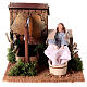 Nativity scene washerwoman moving dripping fountain 15 cm s1