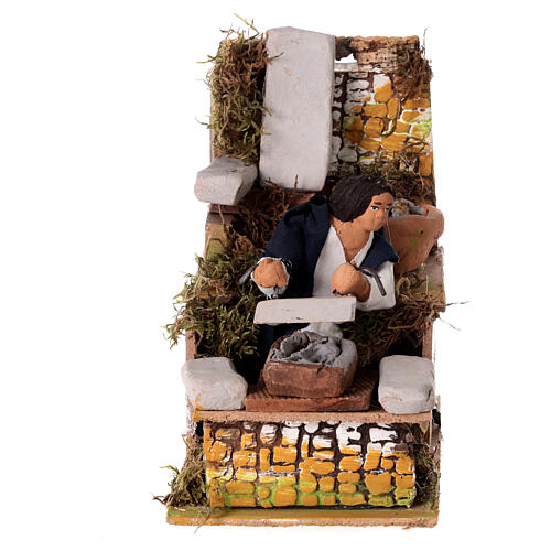 Bricklayer with bricks, motion for Nativity Scene with 12 cm characters, 15x10x15 cm 1