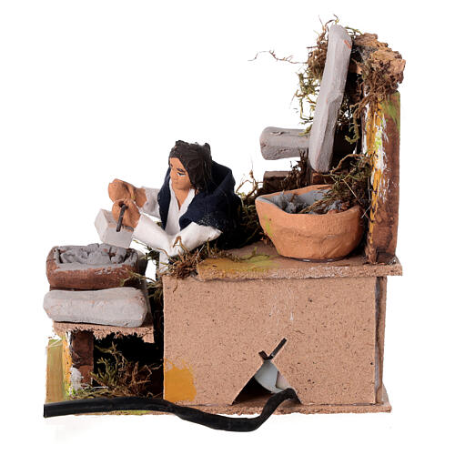 Bricklayer with bricks, motion for Nativity Scene with 12 cm characters, 15x10x15 cm 5