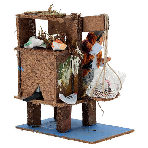 Pescatore movimento con rete presepe 12cm 4