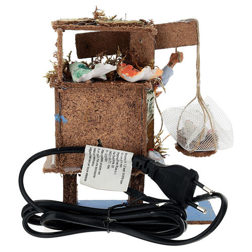 Moving fisherman with net statue 12cm nativity  5