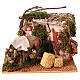 Asino in movimento presepe stalla 10 cm 15x20x20 cm s1