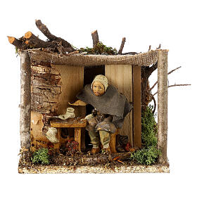 Cobbler animated figurine, 10 cm nativity 15x15x15 cm