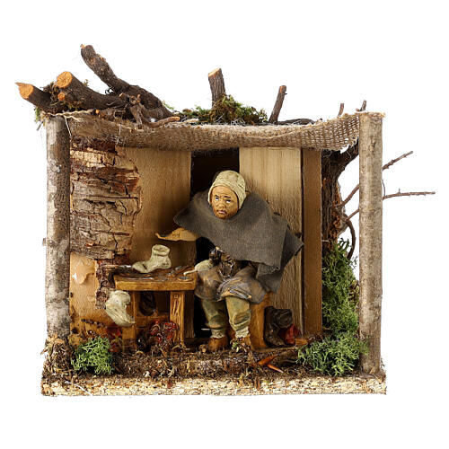 Cobbler animated figurine, 10 cm nativity 15x15x15 cm 1