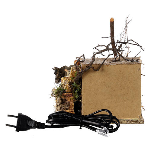 Rolnik z osłem, ruchoma figurka do szopki 10 cm 4