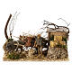 Farmer with donkey animated, 10 cm nativity 15x25x15 cm s1
