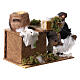 Wool carder 10x15x10 cm animated character for 10 cm Nativity Scene s3