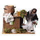 Wool cleaner animated nativity 10 cm 10x15x10 cm s1
