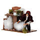 Wool cleaner animated nativity 10 cm 10x15x10 cm s2