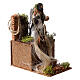 Hemp spinner 20x10x15 cm animated character for 10 cm Nativity Scene s3