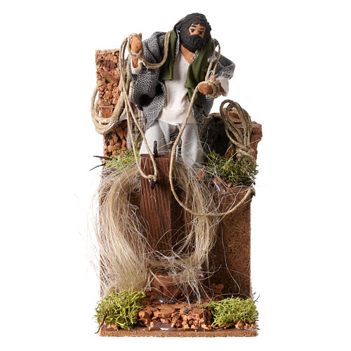 Animated nativity hemp spinner 10cm 20x10x15cm 1
