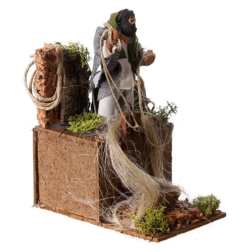 Animated nativity hemp spinner 10cm 20x10x15cm 3
