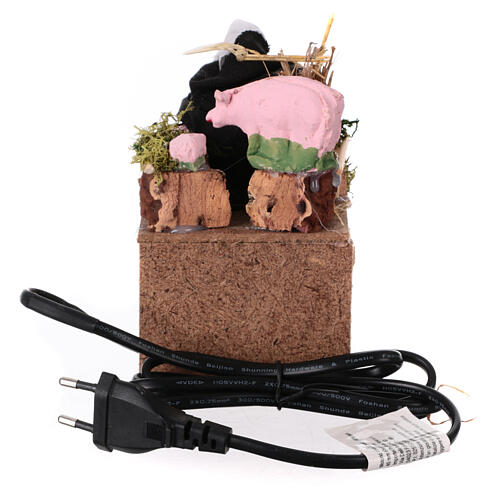 Animated pig farmer for 15x15x10 cm nativity scene for 10 cm figurines 4